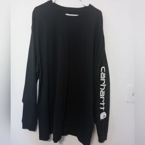 Carhartt Men's K231 Original fit 2XL long sleeve Black T Shirt with Logo